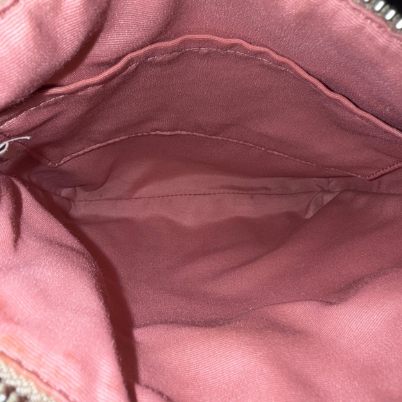Coach PVC Leather North South Crossbody Stripe Light Khaki/Pink preowned - Picture 4 of 16